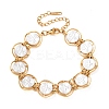 304 Stainless Steel Enamel Link Chain Bracelets for Women BJEW-T027-04D-G-2