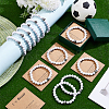 12Pcs Synthetic White Turquoise Round Beads Stretch Bracelets for Men Women BJEW-UN0001-89-2