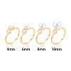 Flower Brass Micro Pave Cubic Zirconia Cup Peg Ring Settings LS-KK-N274-15G-4