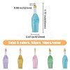 50Pcs 5 Colors Transparent Resin Pendants RESI-HY0001-13-2