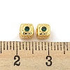 Brass Micro Pave Cubic Zirconia Beads KK-G490-18G-01-3