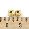 Brass Micro Pave Cubic Zirconia Beads KK-G490-18G-01-3