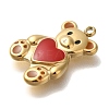 Ion Plating(IP) 304 Stainless Steel Enamel Pendants STAS-P371-074G-2