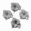 Tibetan Style Alloy Cabochon Connector Rhinestone Settings LS-TIBE-N011-008AS-RS-1