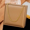 4MM 304 Stainless Steel Heart Link Chain Necklaces for Women NJEW-G179-06G-1