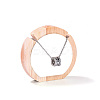 Round Wood Covered with PU Leather One Necklace Display Stands PAAG-PW0008-005A-01-1