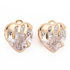 Brass Micro Pave Cubic Zirconia Charms KK-N232-302A-06-1