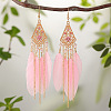 Rhombus Alloy Rhinestone Chandelier Earrings FS-WGCB5E2-10-1