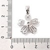 Rack Plating Brass Micro Pave Cubic Zirconia Pendants KK-M082-04A-P-3