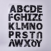 Alphabet Iron On Transfers Applique Cool Heat Vinyl Thermal Transfers Stickers For Clothes Fabric Decoration Badge DIY-WH-0151-34B-1