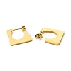 Ion Plating(IP) 304 Stainless Steel Rectangle Stud Earrings LS-EJEW-A089-02G-2