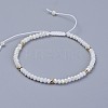 Electroplate Glass Braided Beads Bracelets BJEW-JB04320-1