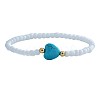 Bohemian White Glass Seed Beaded Bracelets ME2104-2-2