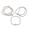 Brass Round Beads Stretch Bracelets BJEW-A034-05P-4
