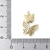 Brass Micro Pave Cubic Zirconia and Glass Pendants KK-F892-49G-4