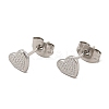 Non-Tarnish 304 Stainless Steel Heart Stud Earrings for Women LS-EJEW-I281-13P-1