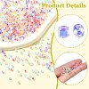 120G 10 Colors Transparent Colours Rainbow Plated Round Hole Glass Bugle Beads SEED-CJ0001-27-3