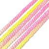 Transparent Gradient Color Glass Beads Strands GLAA-H021-01A-20-2