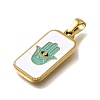 304 Stainless Steel Enamel Pendants STAS-B087-06G-01-2