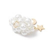 Pearlized Glass Pearl Beads Pendants PALLOY-MZ01101-04-4