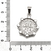 304 Stainless Steel Pendants STAS-B086-09E-P-3
