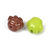 Opaque & Spray Painted Acrylic Beads OACR-G048-03-2