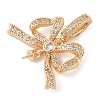 Brass Micro Pave Cubic Zirconia Peg Bails KK-N256-16G-2
