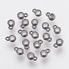 Brass Cubic Zirconia Charms ZIRC-P068-01B-1