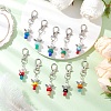 10Pcs Mushroom Angel Glass Pearl & Lampwork Pendant Decorations HJEW-MZ00232-2