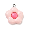 Opaque Resin Floral Pendants RESI-Z028-03A-1