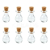 8Pcs Mini High Borosilicate Glass Bottle Bead Containers BOTT-FS0001-01-1