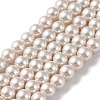 (Defective Closeout Sale: Fading) Baking Paint Pearlized Glass Pearl Round Bead Strands LS-HY-XCP0001-12-1