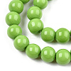 Opaque Solid Color Glass Beads Strands GLAA-T032-P8mm-06-2