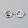 Zinc Alloy Crystal Rhinestone Connector Charms ALRI-WH0005-17L-P-1