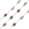 Handmade Gemstone Beads & 316 Stainless Steel Round Link Chains CHS-L033-07P-01-1
