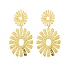 304 Stainless Steel Dangle Stud Earrings for Women EJEW-K268-12C-G-4