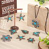 10Pcs 5 Styles Synthetic Turquoise Pendants TIBEP-TA0001-13-7