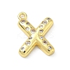Brass Micro Pave Clear Cubic Zirconia Pendants KK-I476-02G-X-1