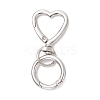 Zinc Alloy Heart Swivel Hook Clasps KEYC-JKC01440-1