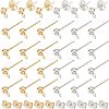 120Pcs 2 Style 304 Stainless Steel Ball Stud Earring Findings STAS-UN0028-90-1