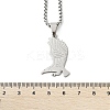 201 Stainless Steel Eagle Pendant Necklaces NJEW-H055-06P-5