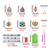DIY Diamond Acrylic Evil Eye Theme Earrings Kit DIY-TA0005-71-3