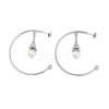 304 Stainless Steel C-Shaped with Eiffel Tower Stud Earrings for Women EJEW-K281-33P-2