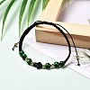 Cross Synthetic Turquoise(Dyed) Braided Bead Bracelet for Men Women BJEW-JB06743-01-2
