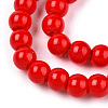 Opaque Solid Color Glass Beads Strands GLAA-T032-P10mm-04-2