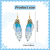 4Pcs 4 Colors Gradient Butterfly Resin Dangle Earrings EJEW-AN0003-94-2