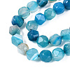 Dyed Natural Banded Agate Beads Strands G-G203-08B-4