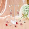 90Pcs 3 Colors Valentine's Day Theme Polymer Clay Rhinestone Round Beads RB-HY0001-02-4