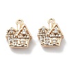 Micro Pave Clear Cubic Zirconia Pendants KK-M102-08G-1