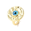 Brass Enamel Cuff Rings for Women RJEW-K264-05G-4